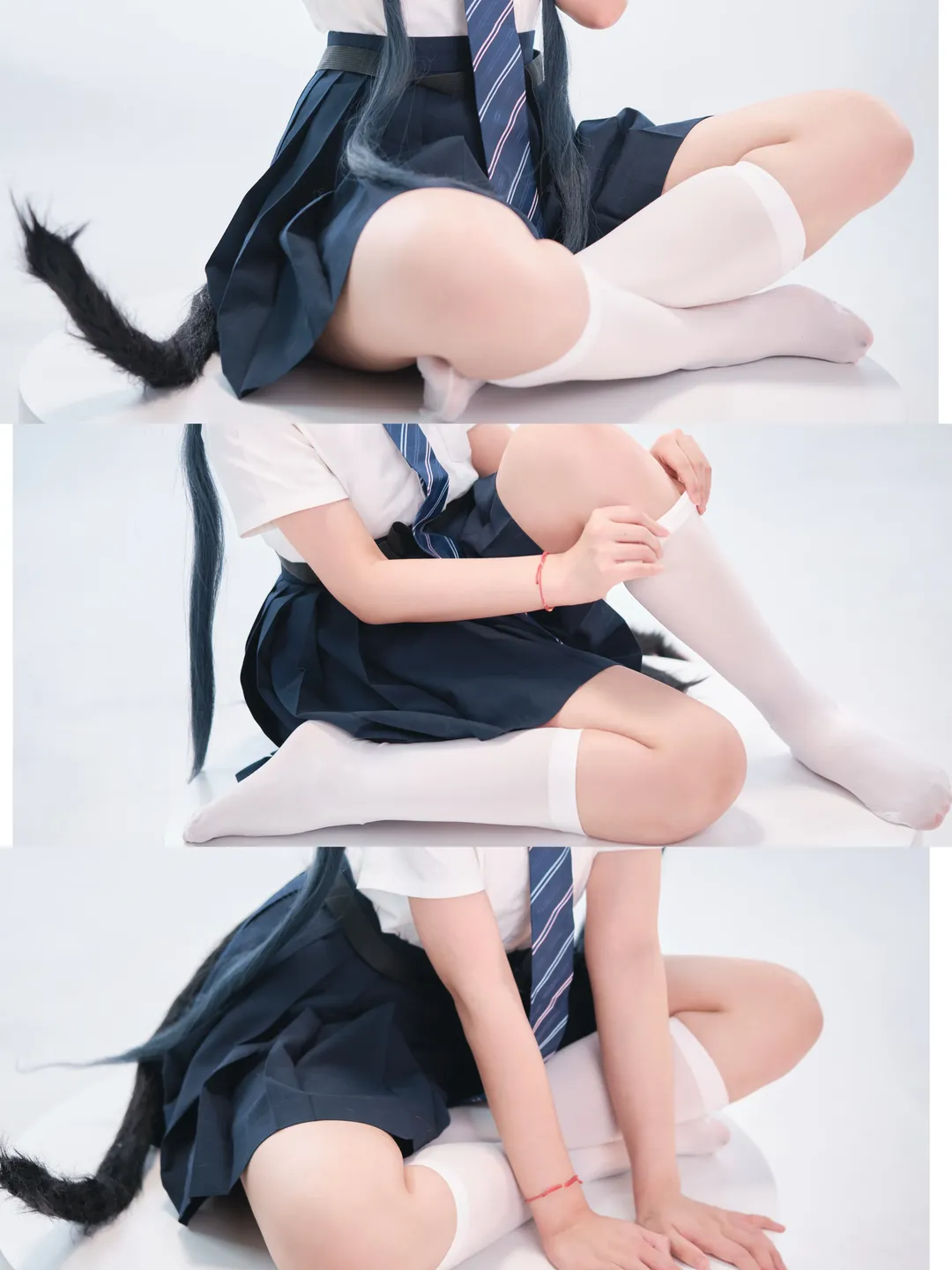 【キサキ コスプレ】ブルーアーカイブ JK制服スタイルのスタジオ撮影 - 1 枚目