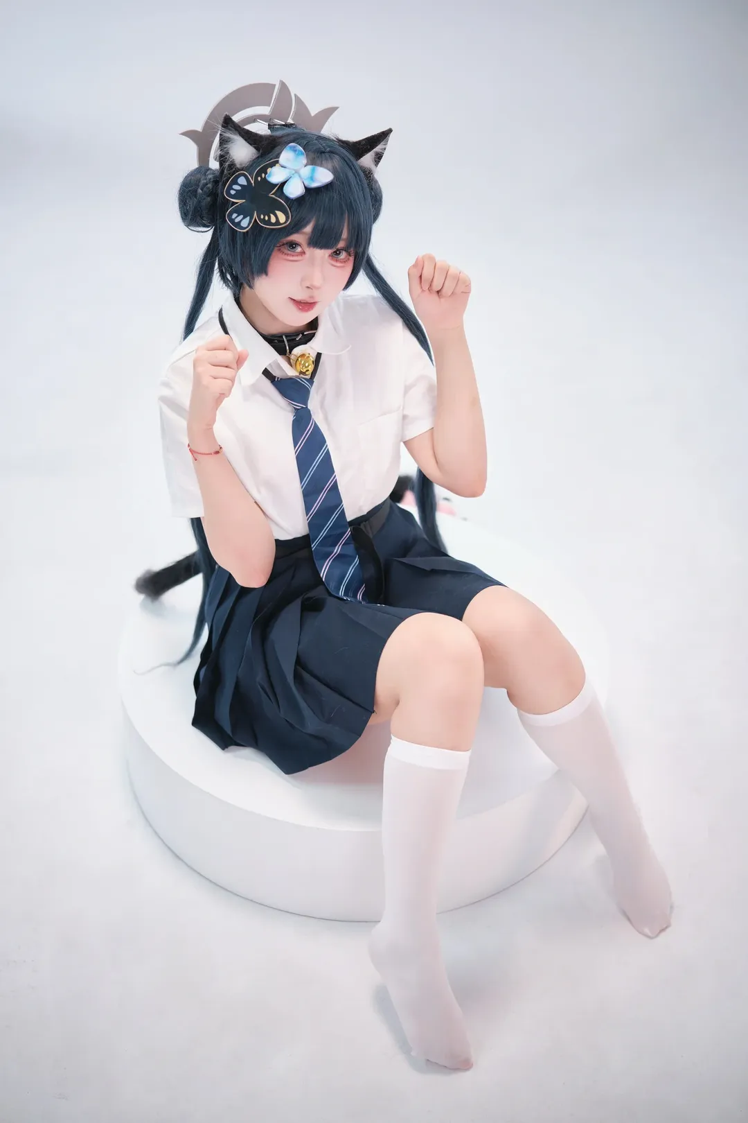 【キサキ コスプレ】ブルーアーカイブ JK制服スタイルのスタジオ撮影 - 2 枚目