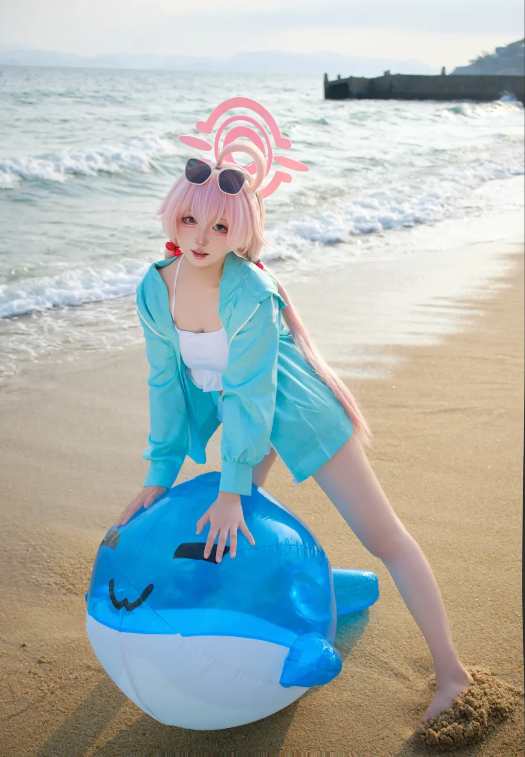 【小鸟游星野cos】海边的夏日大叔，蓝白清新风拍摄记录 - 第 3 张