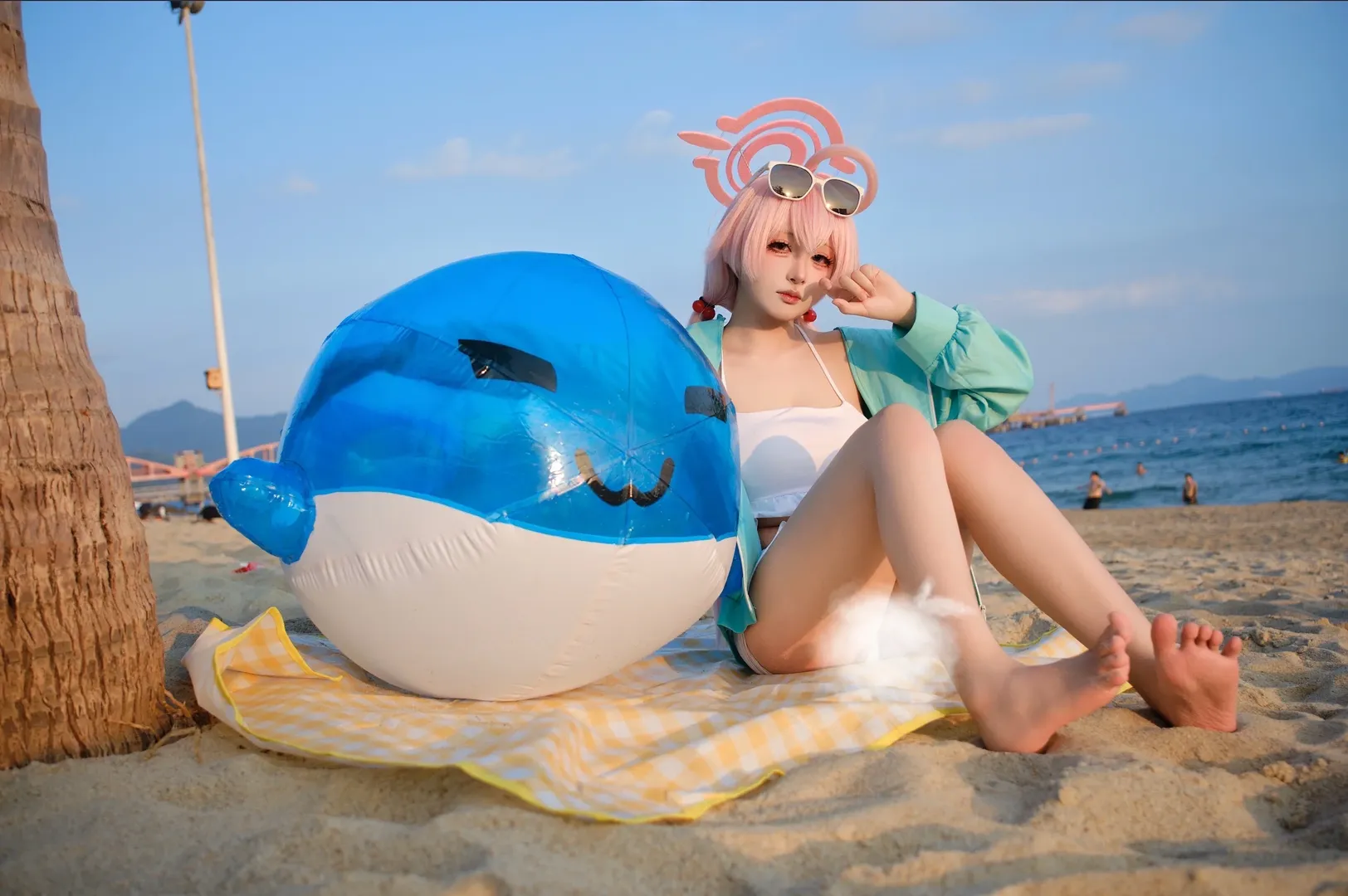 【小鸟游星野cos】大叔的蔚蓝档案夏日沙滩日常