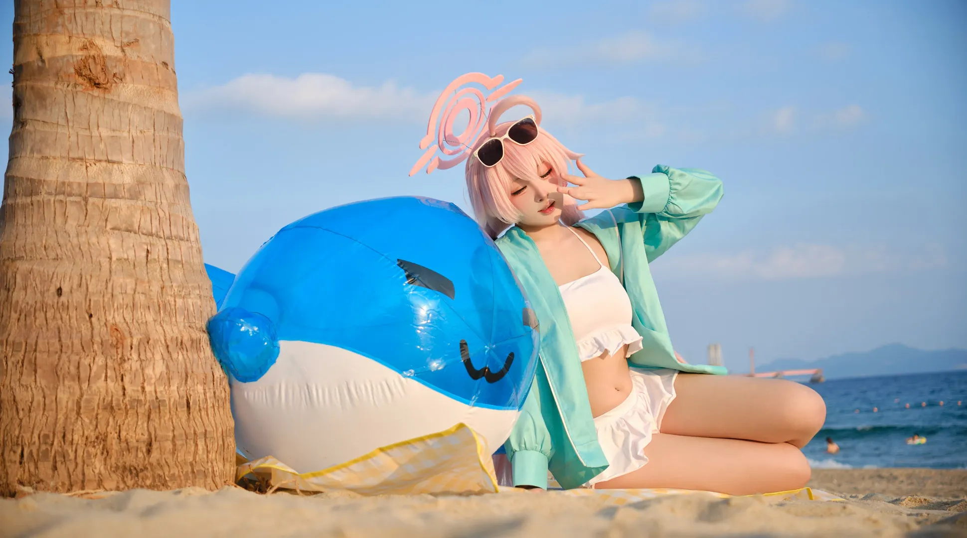 【小鸟游星野cos】大叔的蔚蓝档案夏日沙滩日常 - 第 5 张