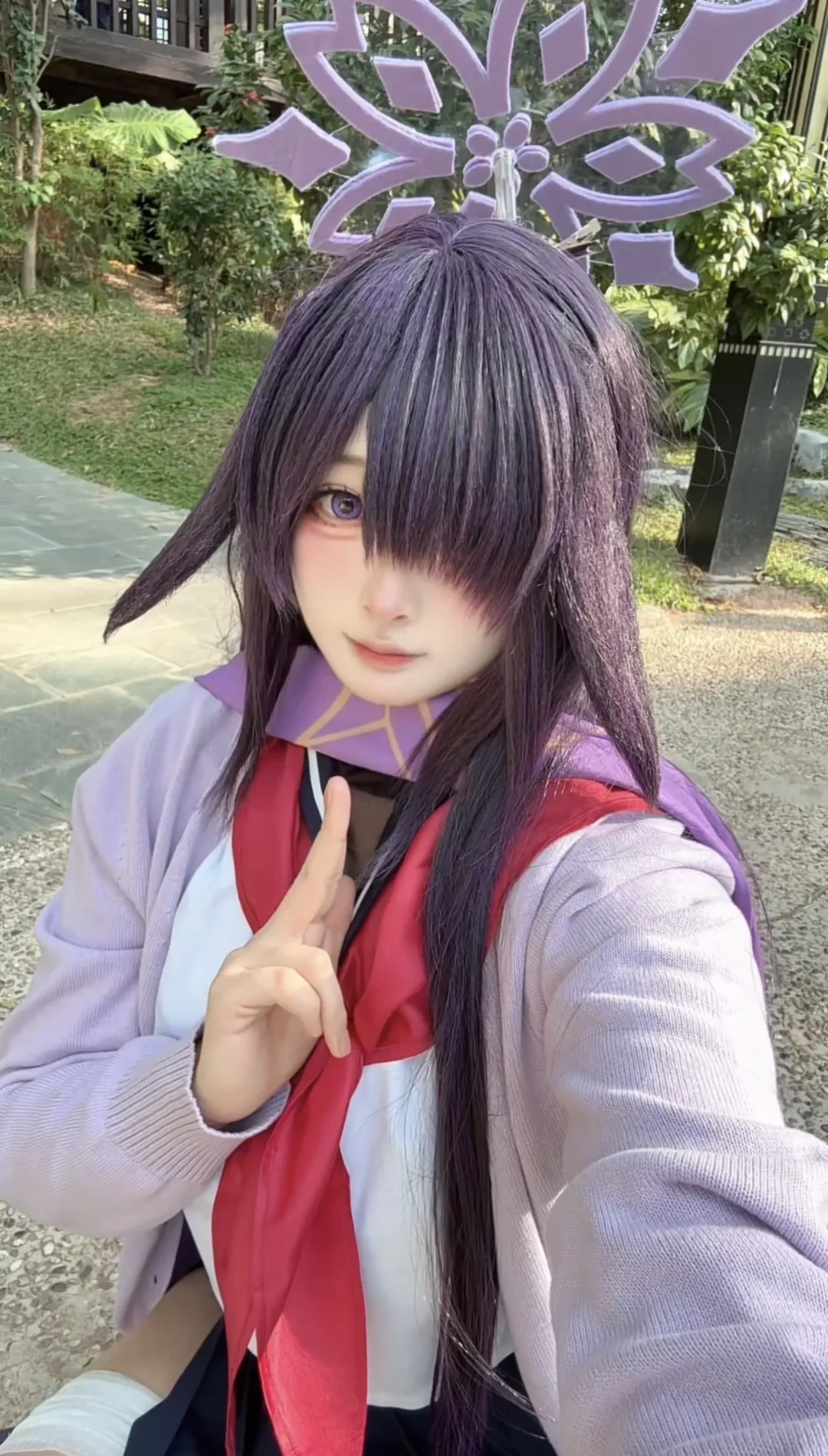 【大野月咏cos】蔚蓝档案中的紫色系日常外景记录