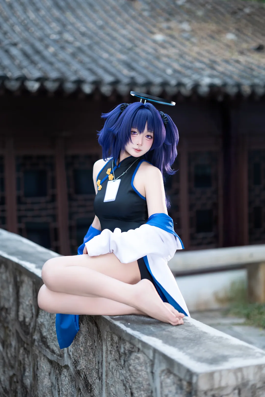 【早瀬ユウカコスプレ】『ブルーアーカイブ』中華庭園のチャイナドレスコスプレと素足の瞬間 - 3 枚目