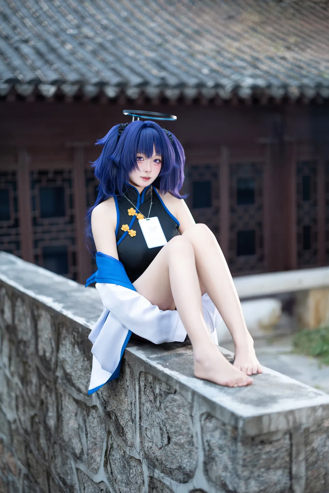 【早瀬ユウカコスプレ】『ブルーアーカイブ』中華庭園のチャイナドレスコスプレと素足の瞬間 - 4 枚目