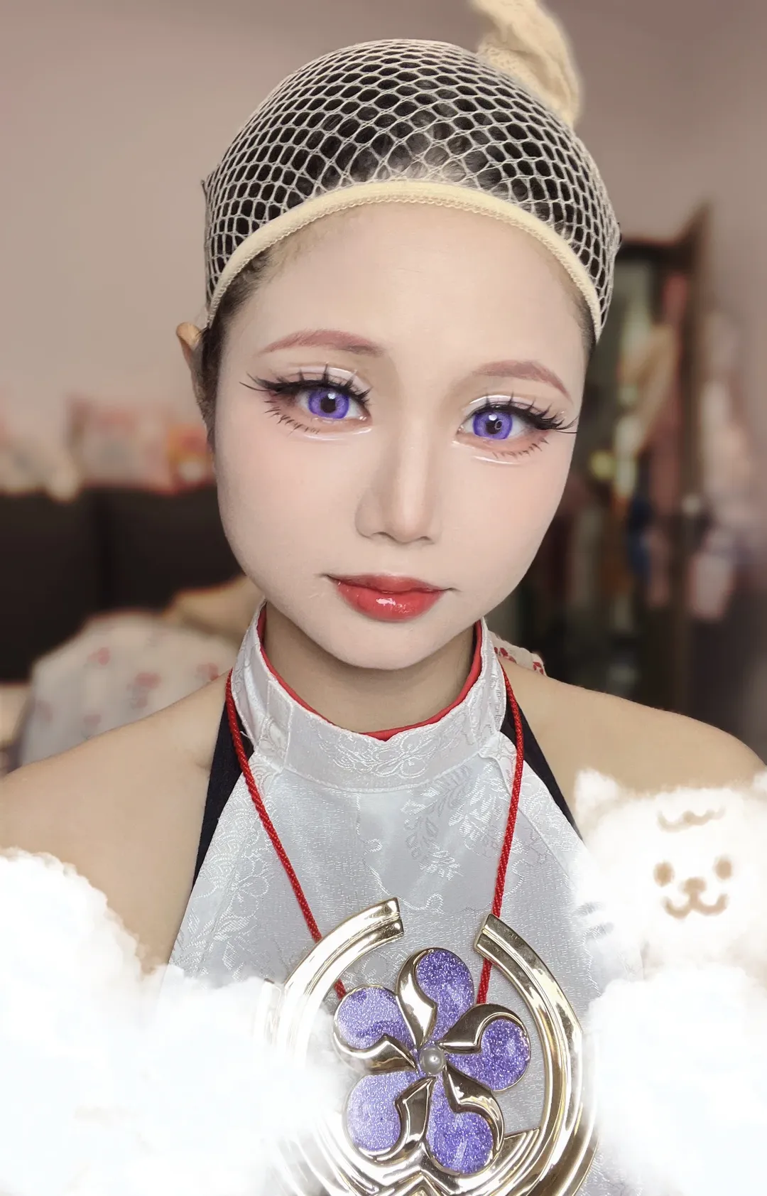 【八重神子cos】紫瞳狐影，神子大人的妆面细节分享 - 第 2 张