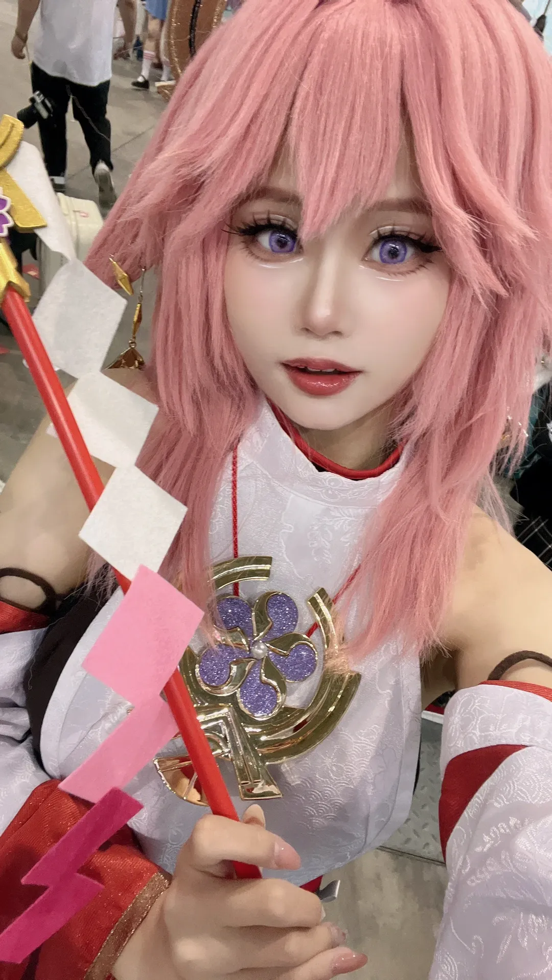 【八重神子cos】紫瞳狐影，神子大人的妆面细节分享