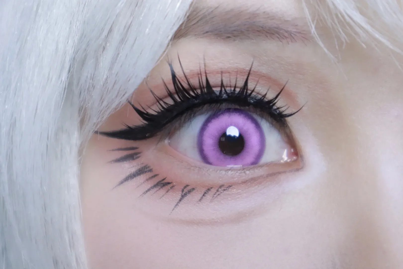 【流萤cos】崩坏星穹铁道里的那抹紫色眼妆与美瞳细节 - 第 4 张