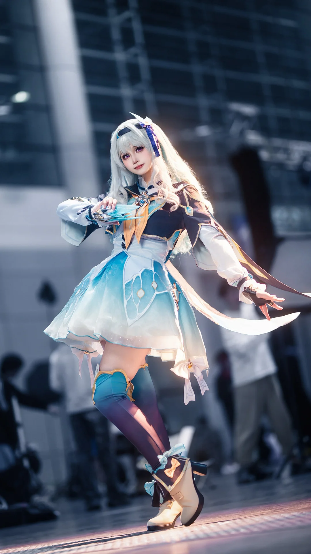 【流萤cos】崩坏星穹铁道中的少女，轻盈跃动