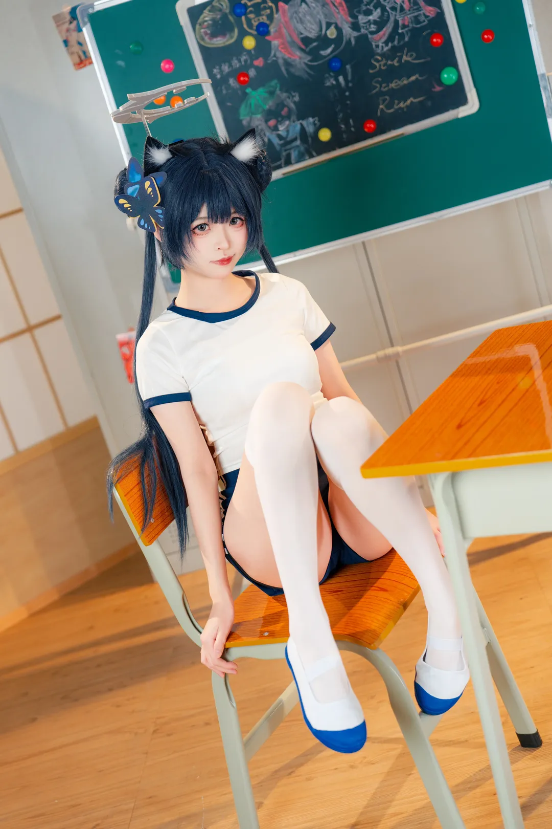 【妃咲cos】蔚蓝档案体操服，球场上的青春活力 - 第 3 张