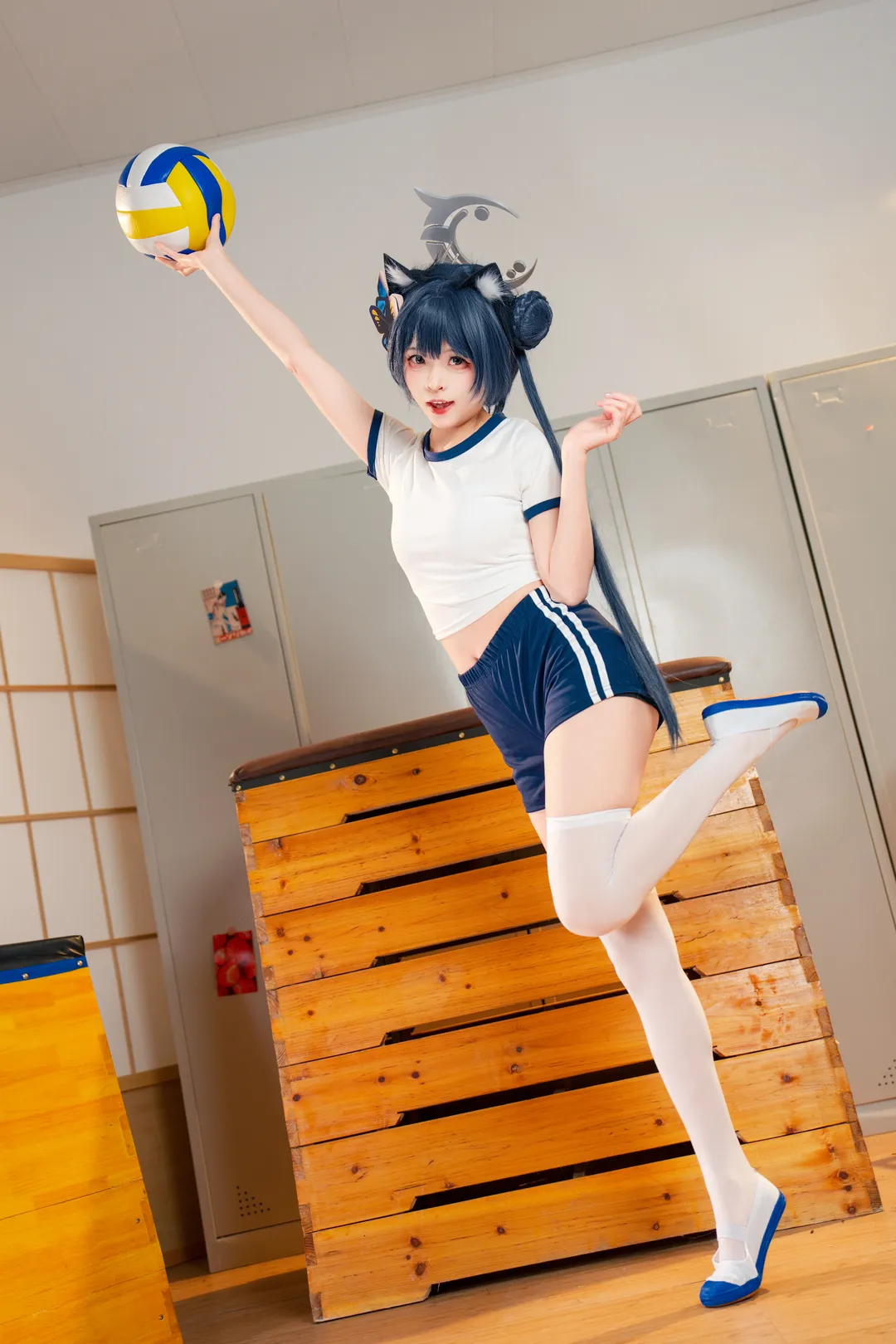 【妃咲cos】蔚蓝档案体操服，球场上的青春活力 - 第 6 张