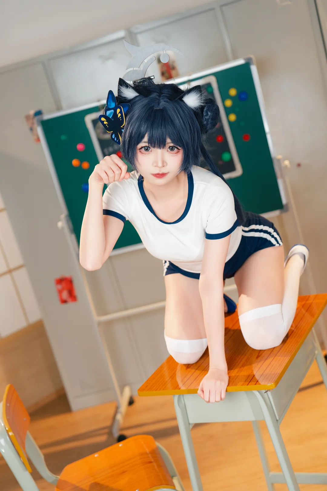 【妃咲cos】蔚蓝档案体操服，球场上的青春活力 - 第 8 张