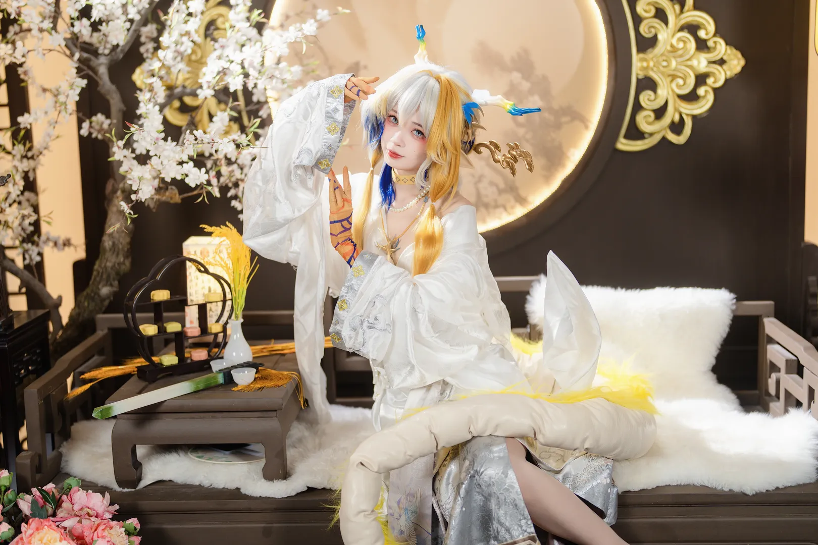 【黍cos】明日方舟冰纹玉釉，音律联觉的古风留影 - 第 6 张