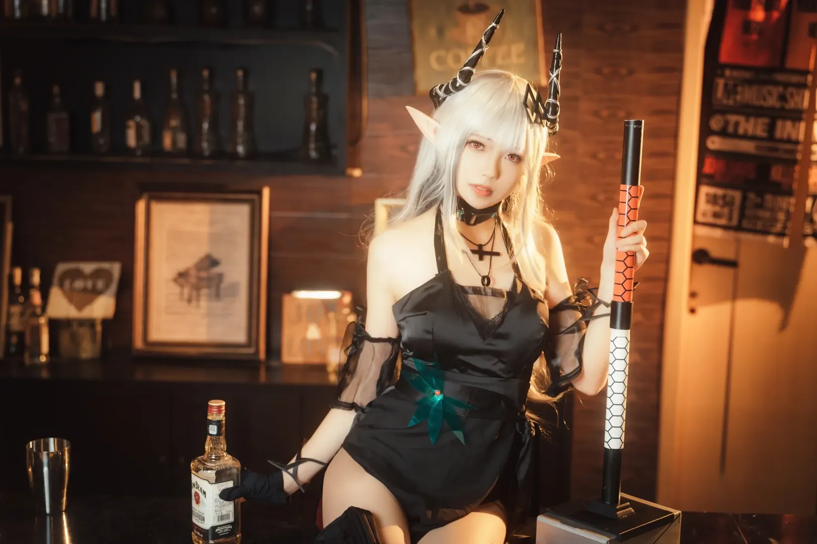 【黑曜石cos】明日方舟的酒吧暗夜魅影 - 第 4 张