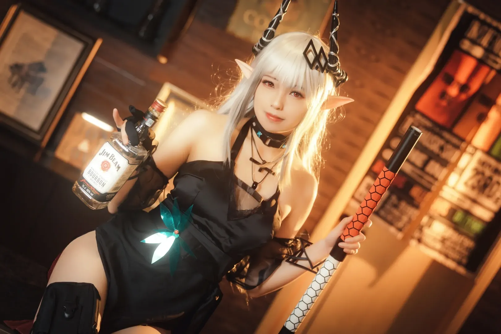 【黑曜石cos】明日方舟的酒吧暗夜魅影 - 第 5 张
