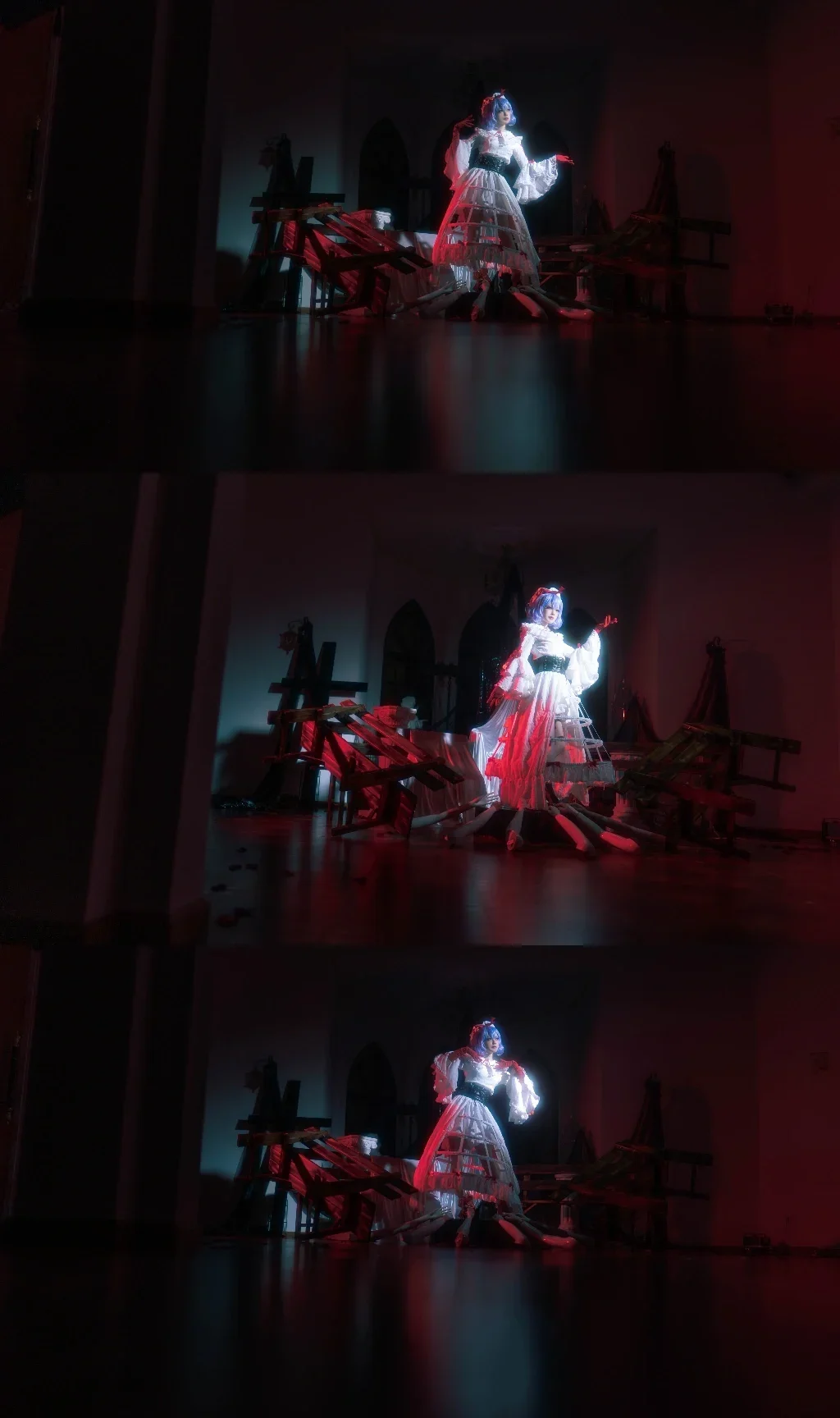 【レミリアコスプレ】暗夜に現る赤と青の悪魔、荘厳にして妖美な降臨 - 1 枚目