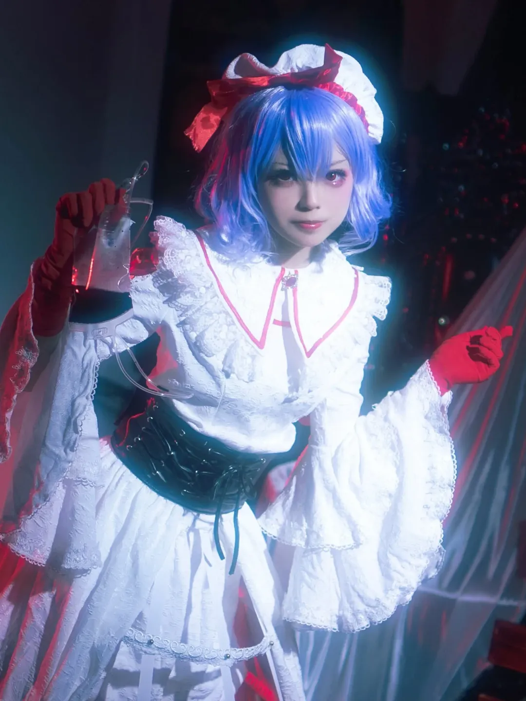 【レミリアコスプレ】暗夜に現る赤と青の悪魔、荘厳にして妖美な降臨 - 3 枚目