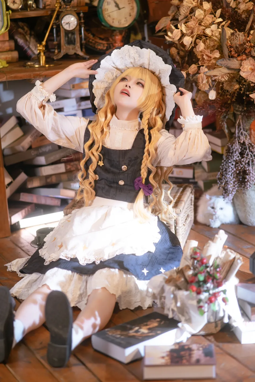 【雾雨魔理沙cos】东方Project复古书房万圣节摄影 - 第 10 张