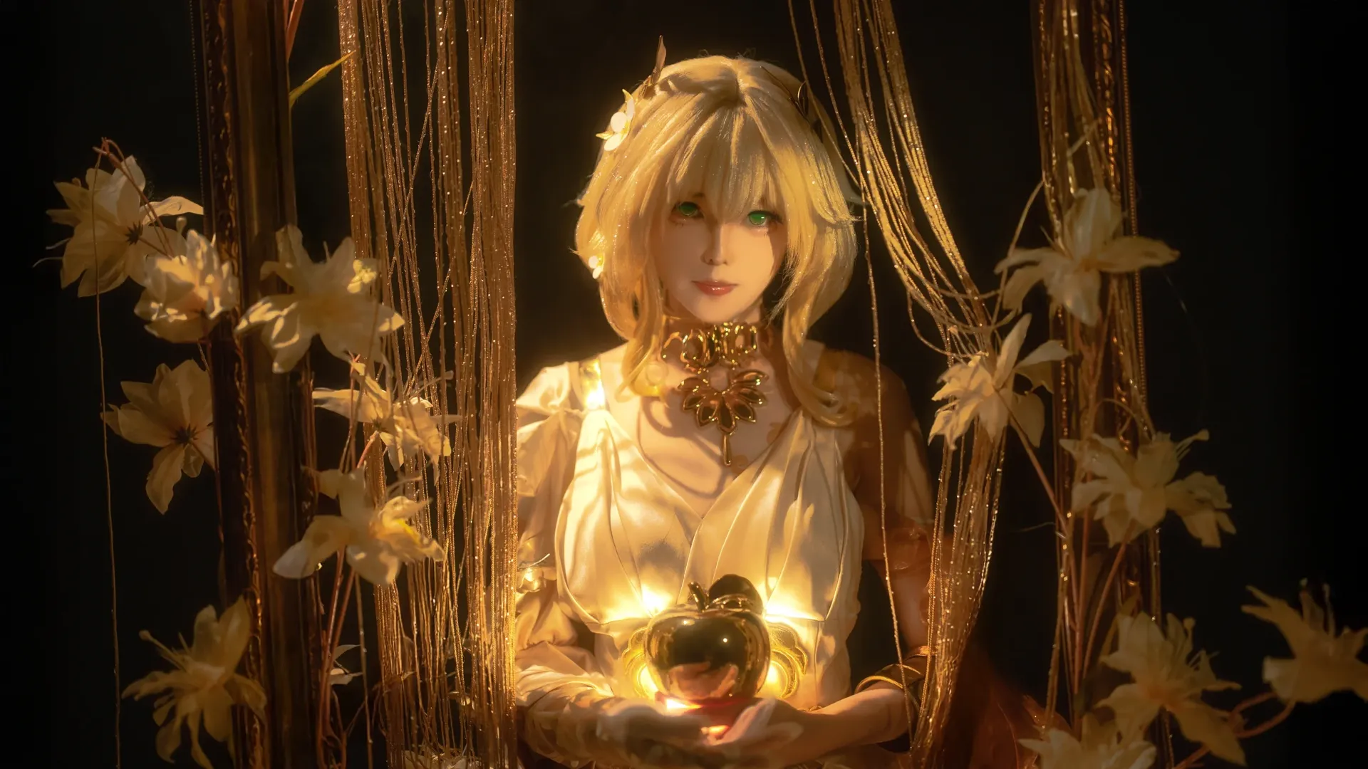【アグライア コスプレ】『崩壊：スターレイル』静謐なる輝きと白紗の調べ - 1 枚目