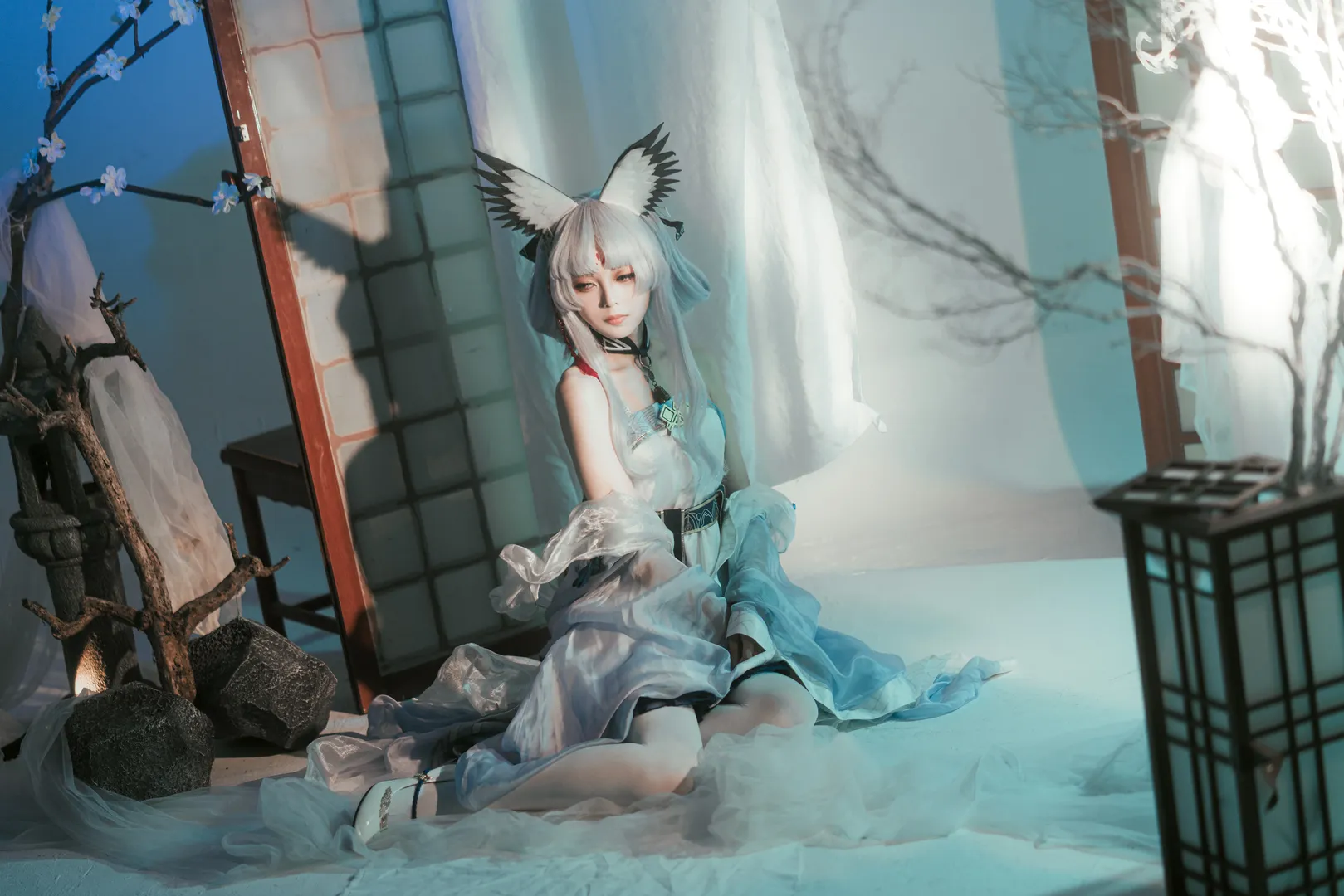 【明日方舟白面鸮cos】云间白鸟的静谧意境 - 第 1 张