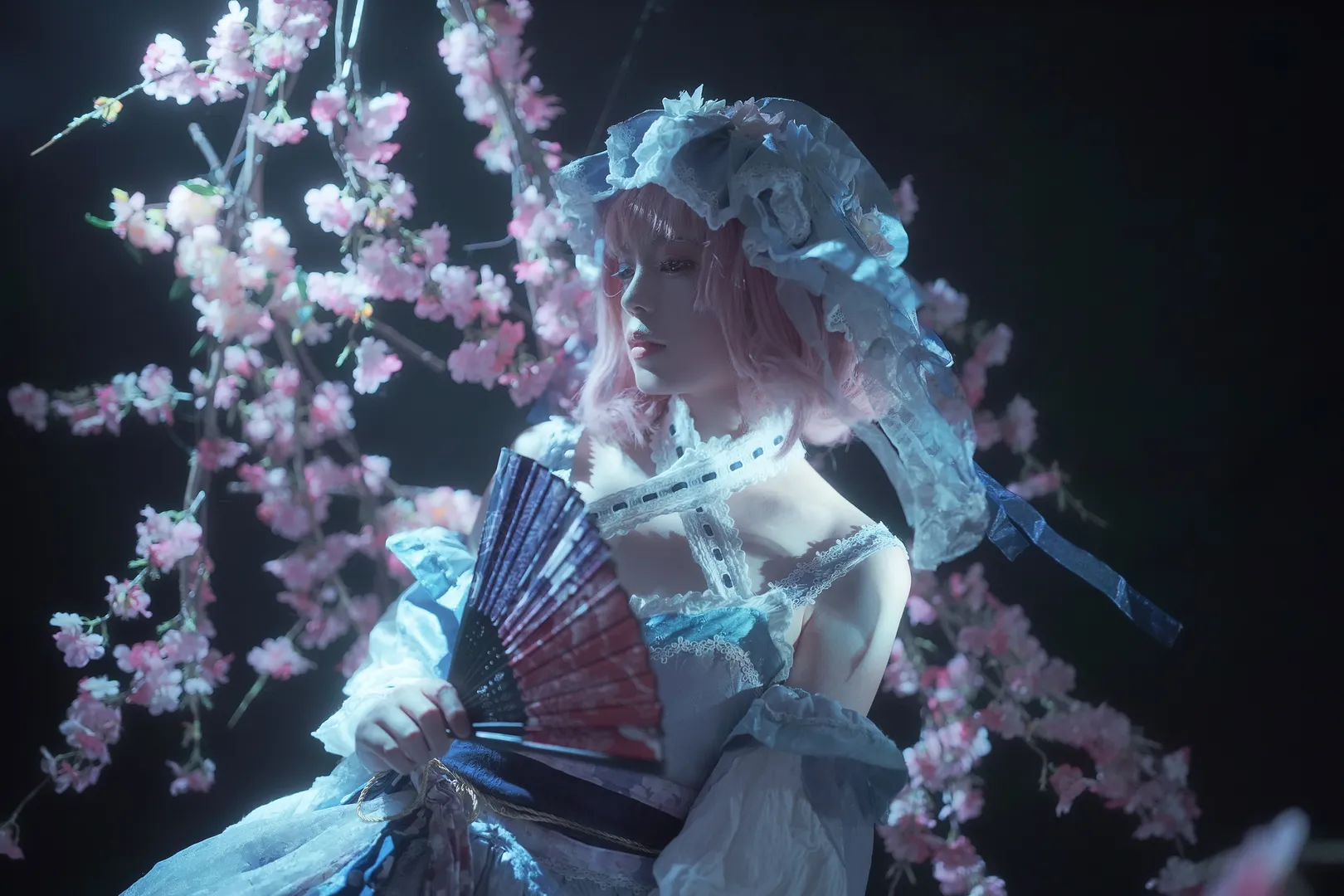 【Saigyouji Yuyuko cosplay】Touhou Project: Ghostly Vibe Beneath the Yozakura - Image 1