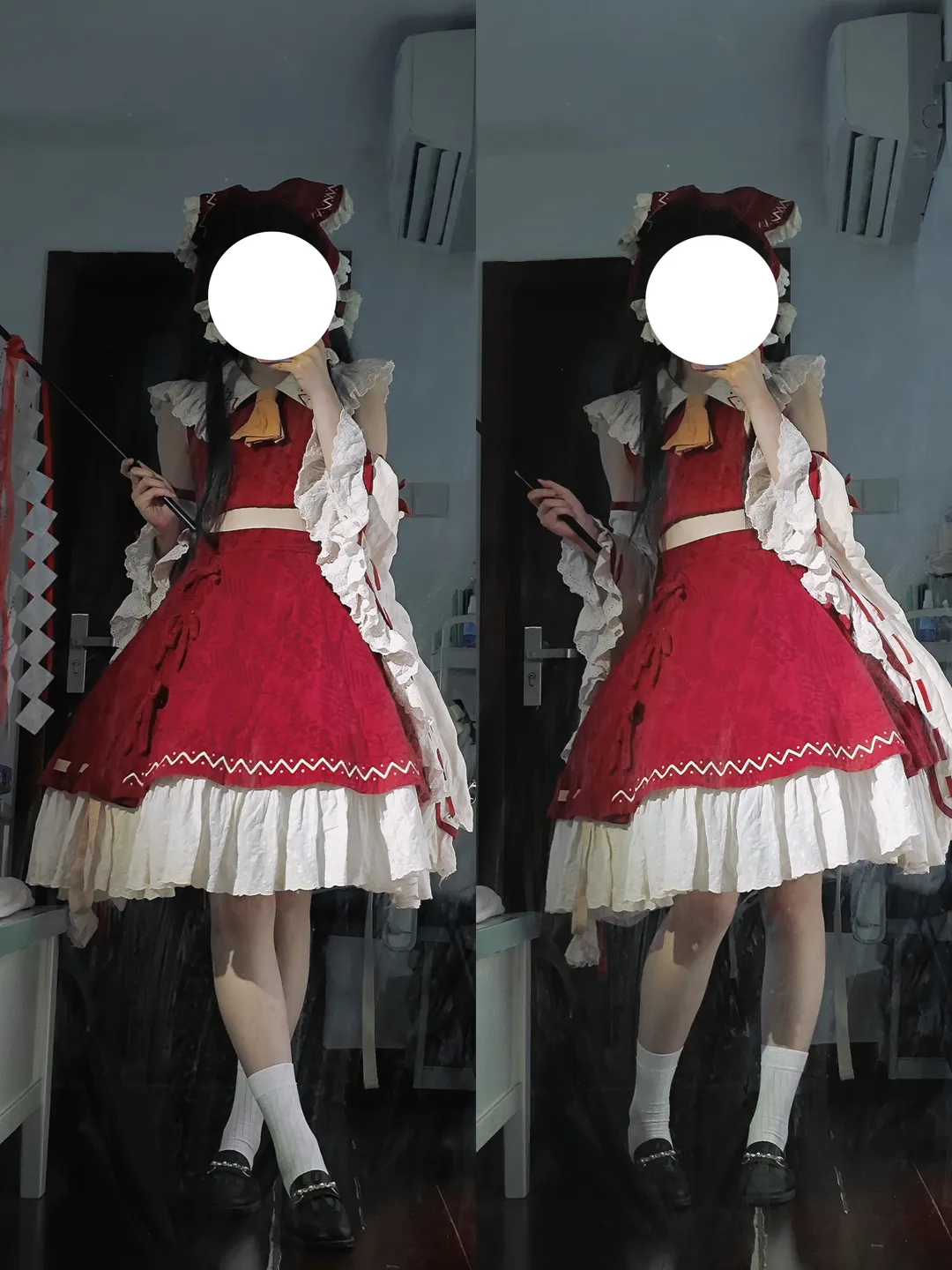 【博丽灵梦cos】试衣间的红白巫女服搭配与对镜返图 - 第 2 张