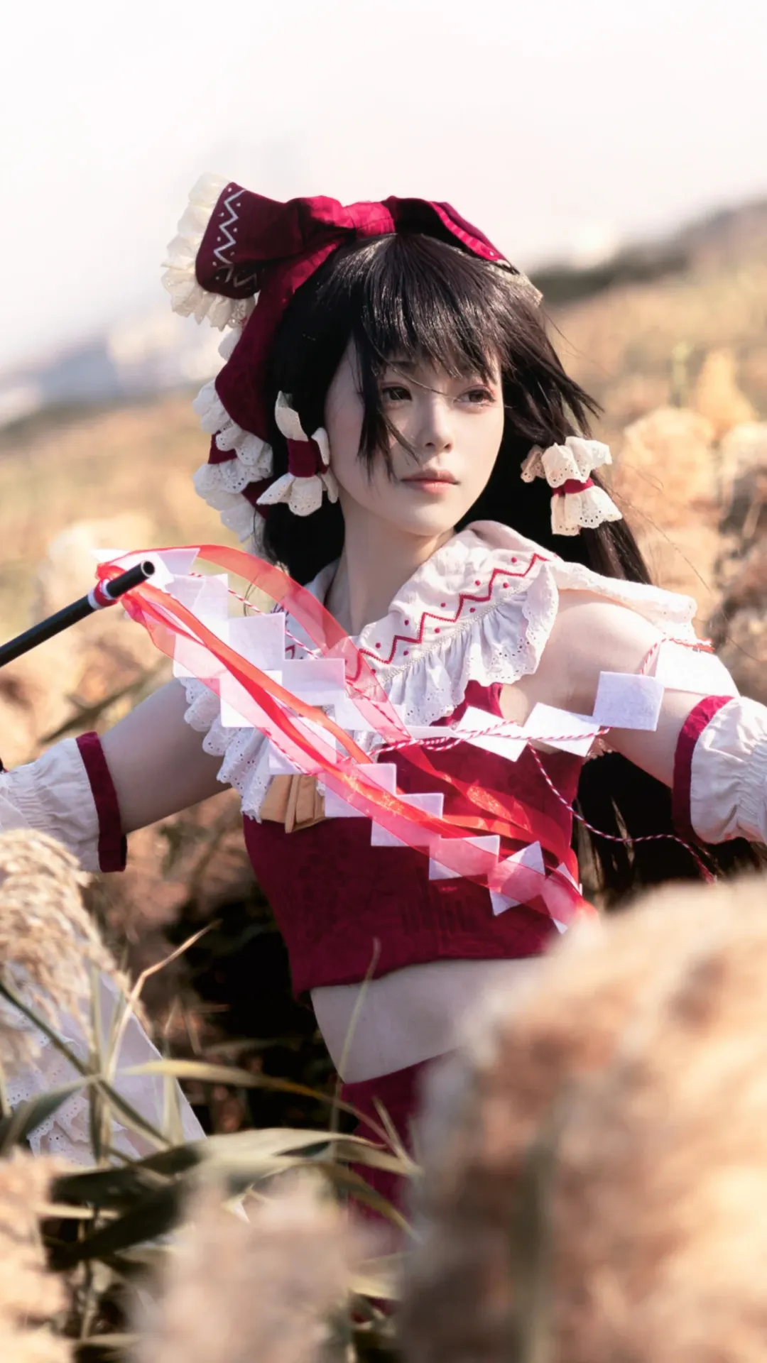【博丽灵梦cos】秋日芦苇荡里的幻想乡守护者