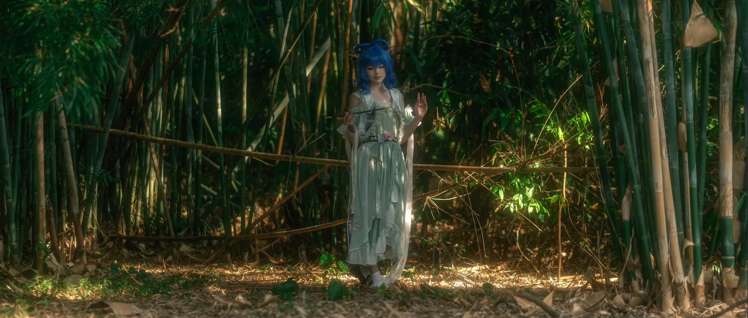【霍青娥cos】漫步竹林的东方Project青娥娘娘，与一己私欲的仙人之约 - 第 4 张