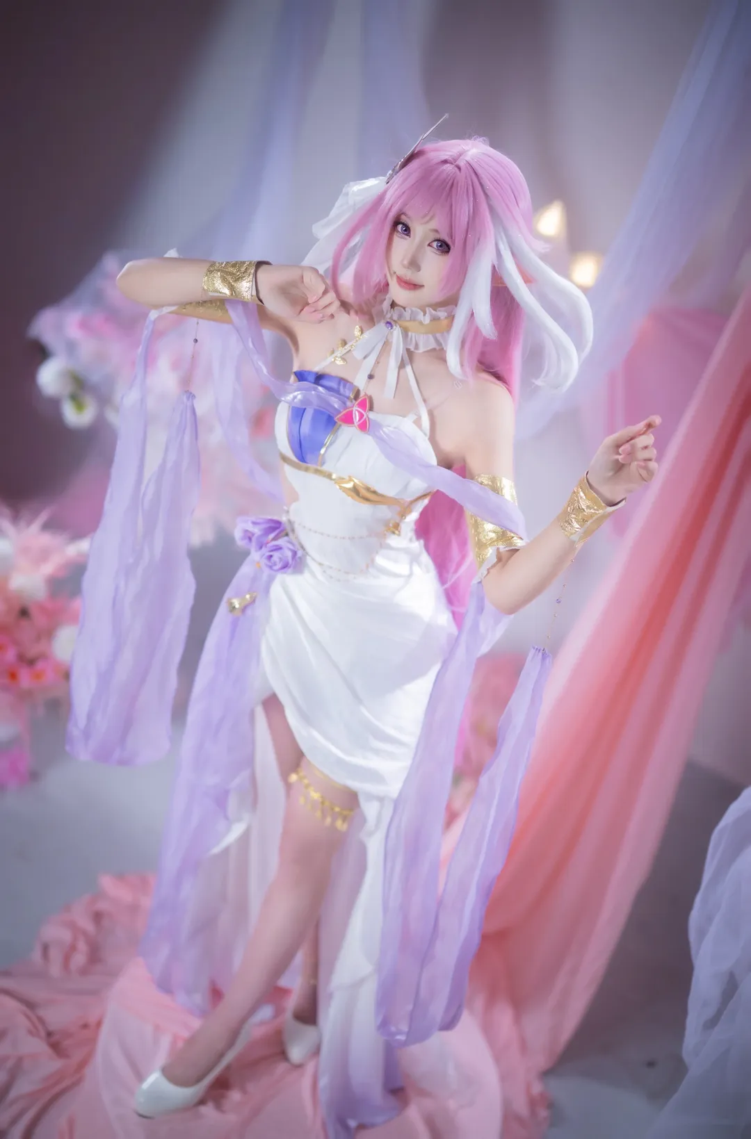 【爱莉希雅cos】崩坏三最可爱的粉色妖精生日快乐 - 第 1 张