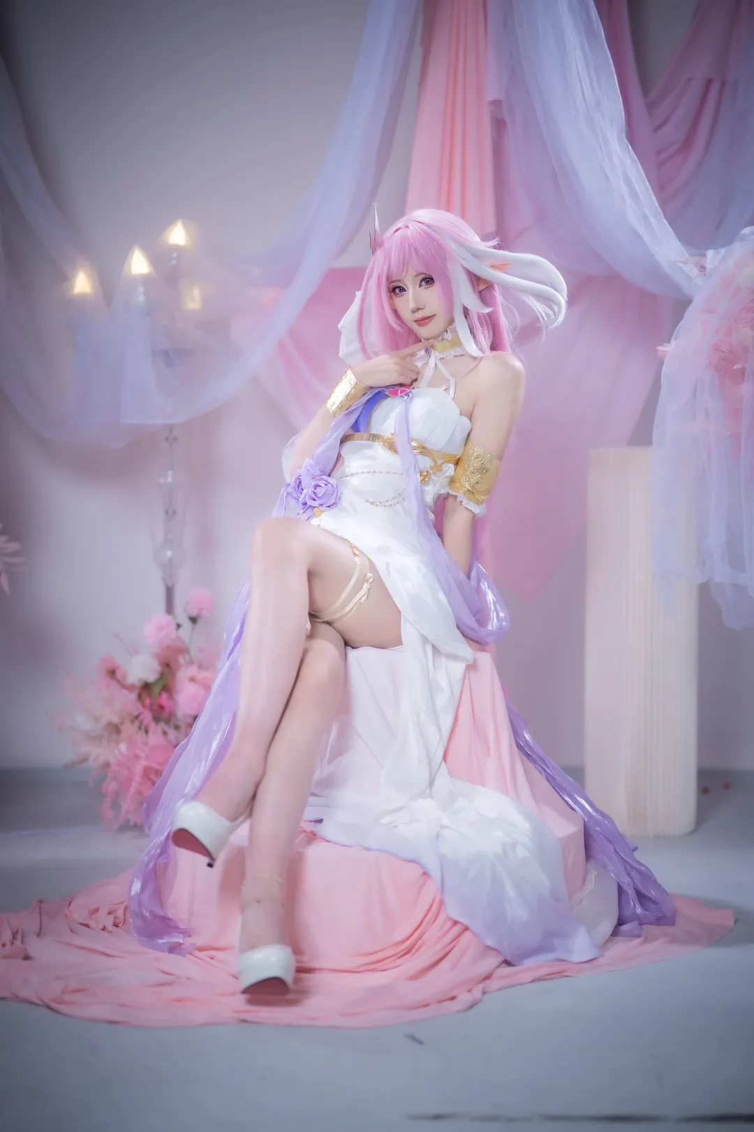 【爱莉希雅cos】崩坏三最可爱的粉色妖精生日快乐