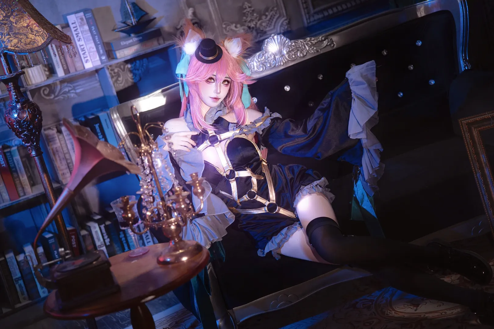 【玉藻前cos】漆黑魔术师的冷夜复古书房 - 第 2 张