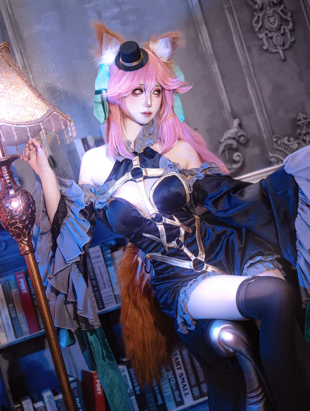 【玉藻前cos】在復古書房裡還原Fate/Grand Order中的迷人狐妖