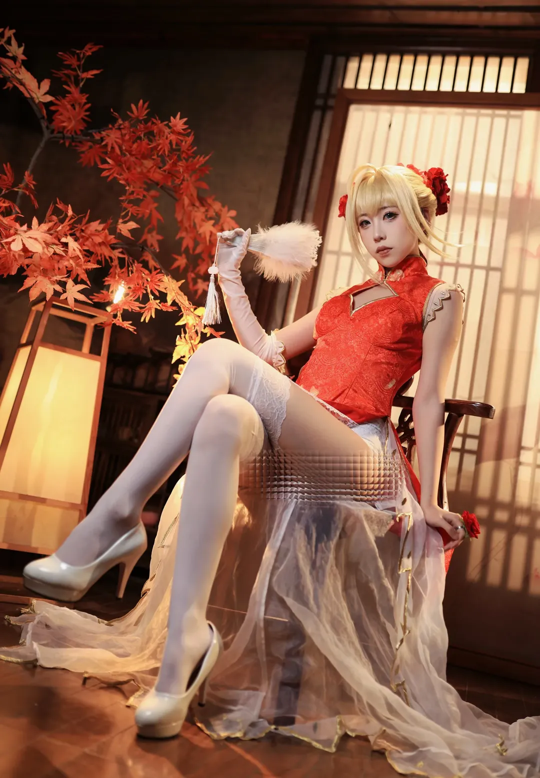【尼禄cos】Fate/Grand Order红莲旗袍与白纱视觉碰撞