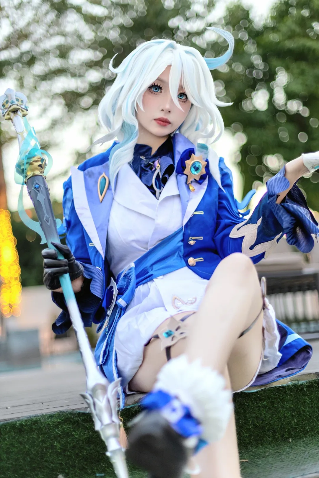 【Furina cosplay】Nation of Hydro in the Sunset: Genshin Impact Cosplay Creation Sharing - Image 1