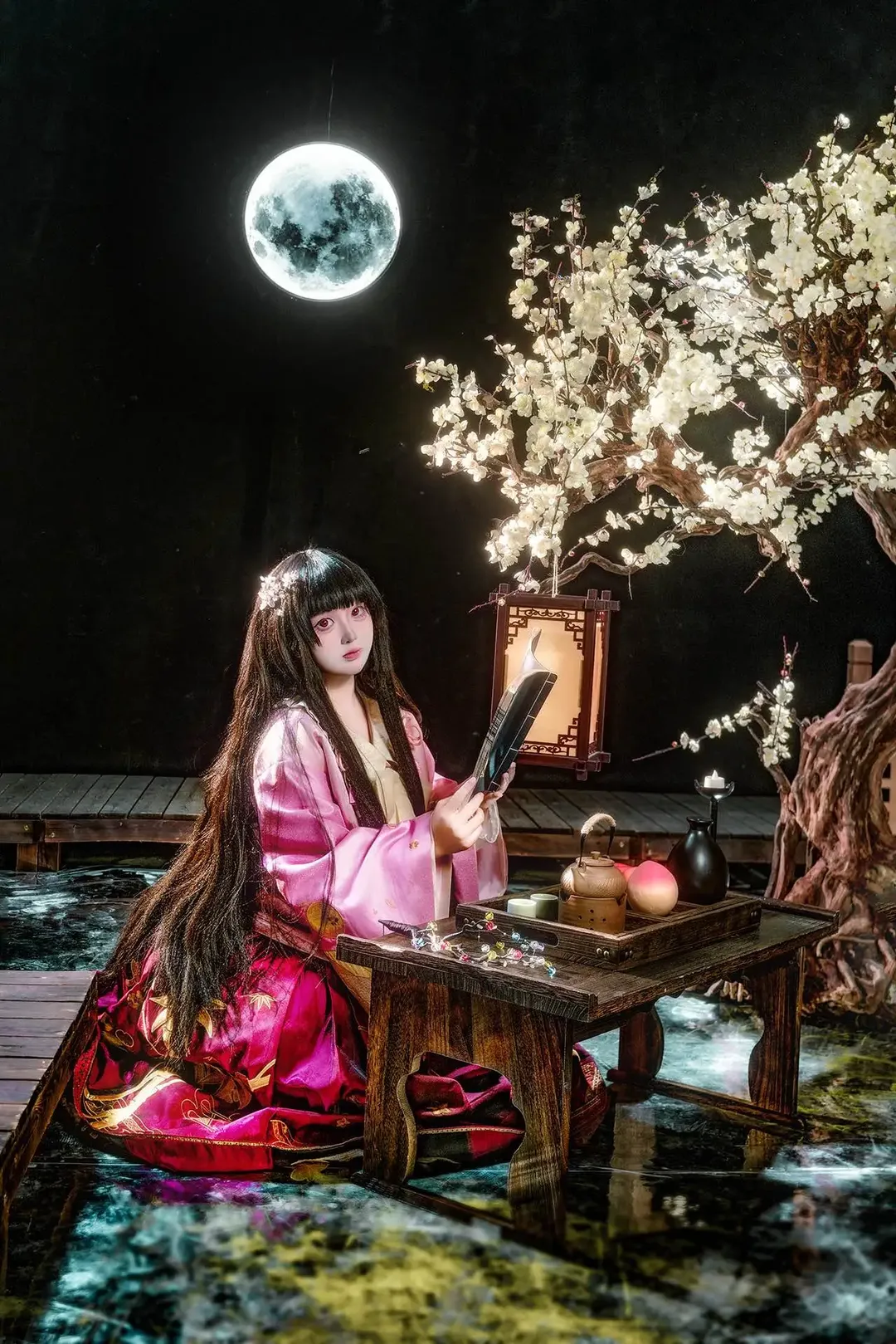 【蓬莱山辉夜cos】永远与须臾的罪人在月夜之下