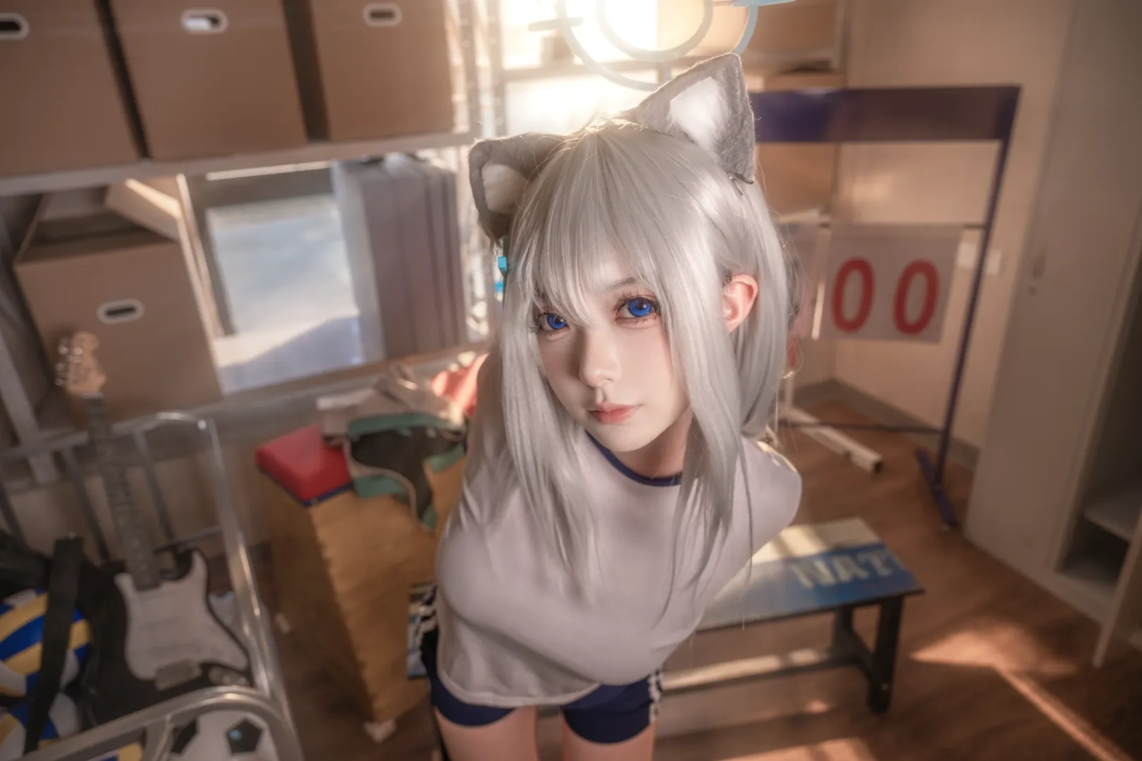 【砂狼白子cos】蔚蓝档案体操服里那道只给你的视线