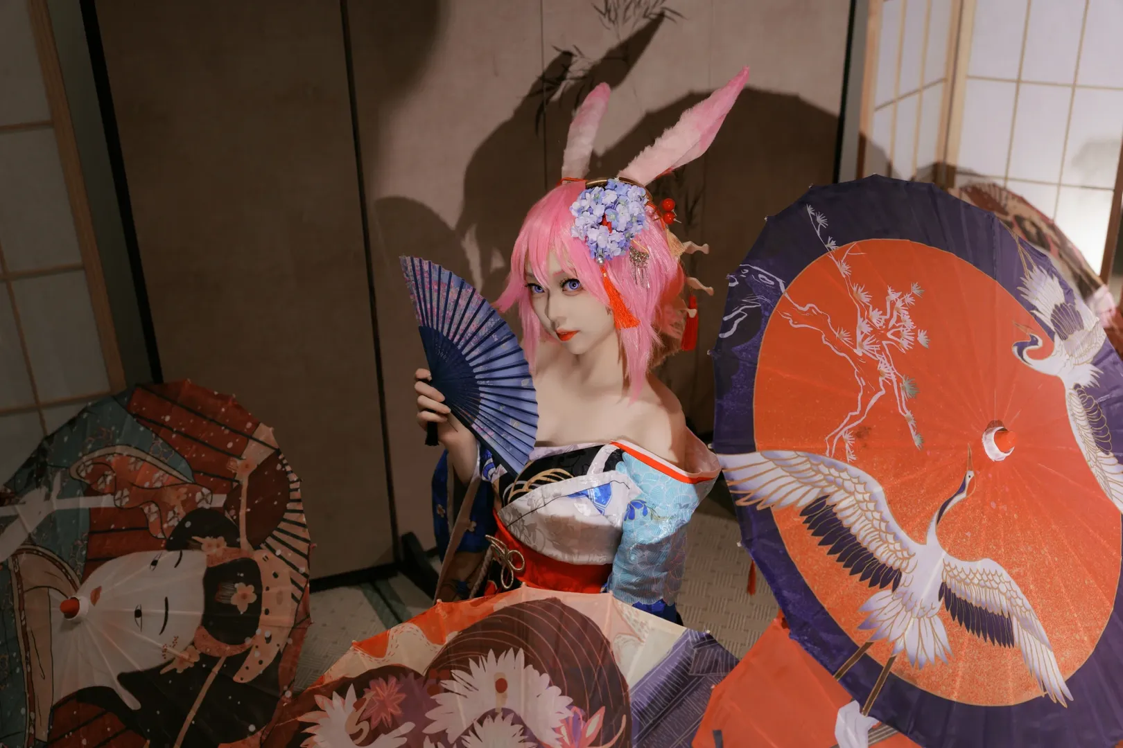 【八重樱cos】崩坏3信花舞伎，粉色狐狸的和风首秀 - 第 3 张