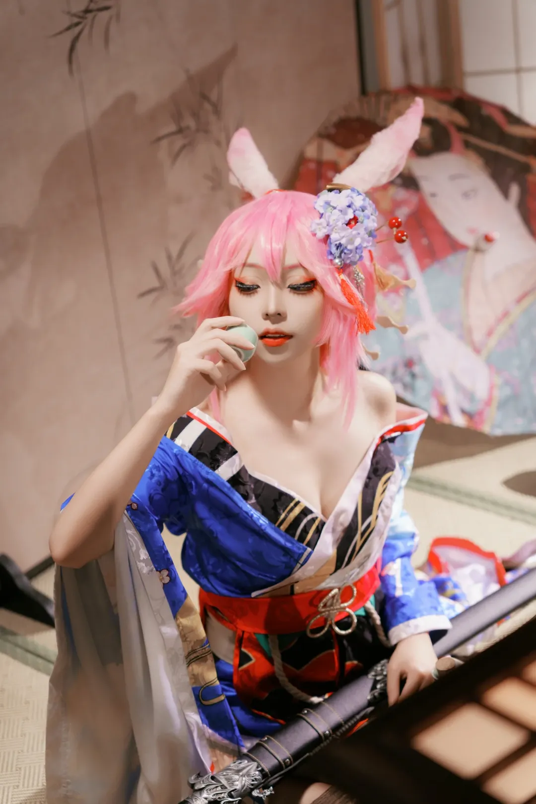 【八重樱cos】崩坏3信花舞伎，粉色狐狸的和风首秀 - 第 4 张