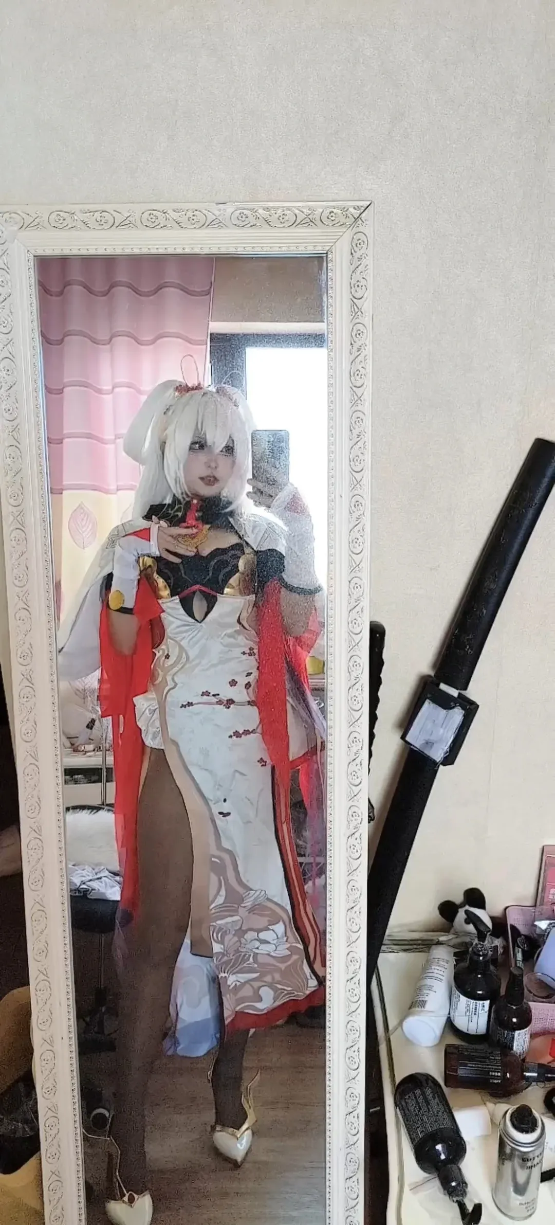 【德丽莎cos】崩坏3大月下旗袍对镜试衣 - 第 1 张