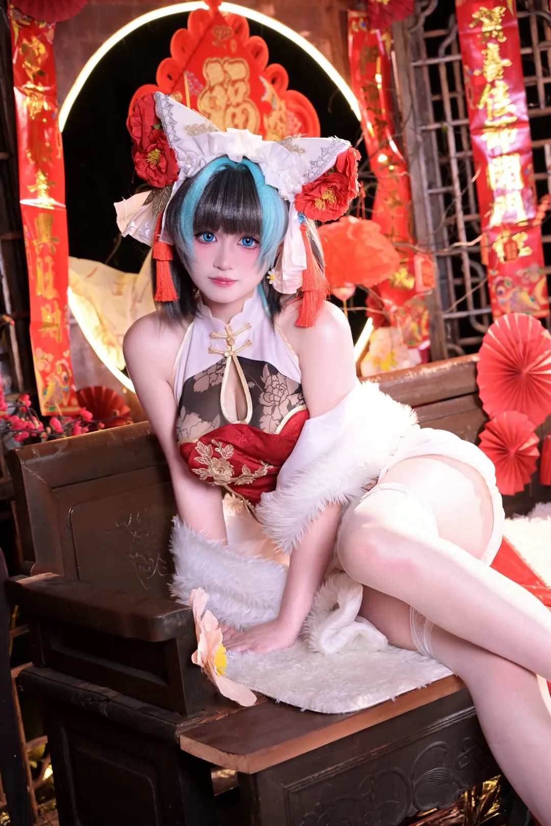 【柴郡cos】碧蓝航线新春旗袍，年味与现代风格的碰撞