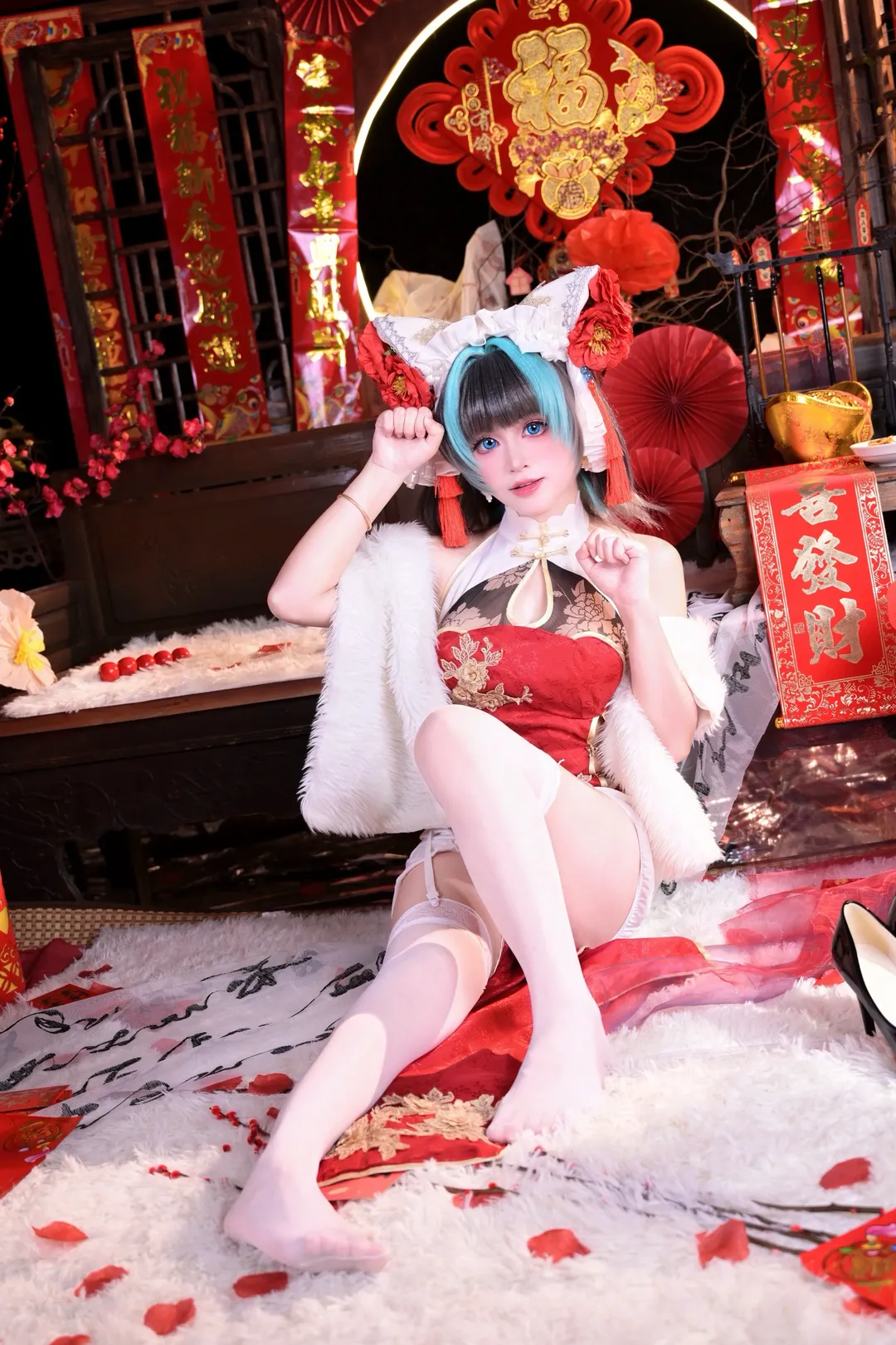 【チェシャー コスプレ】アズールレーン 新春チャイナドレス、お正月気分満載の開幕本編 - 1 枚目