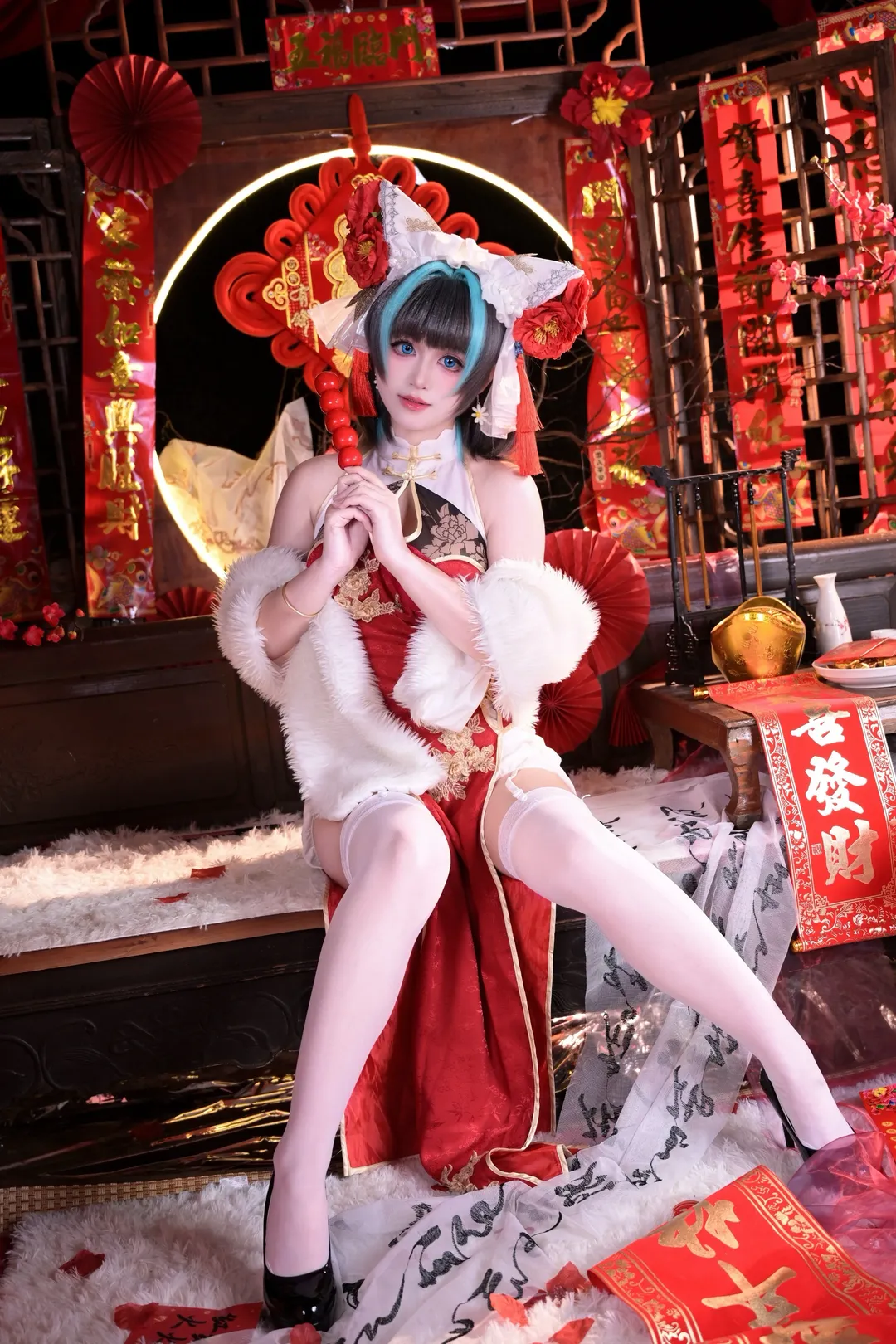 【チェシャー コスプレ】アズールレーン 新春チャイナドレス、お正月気分満載の開幕本編 - 3 枚目