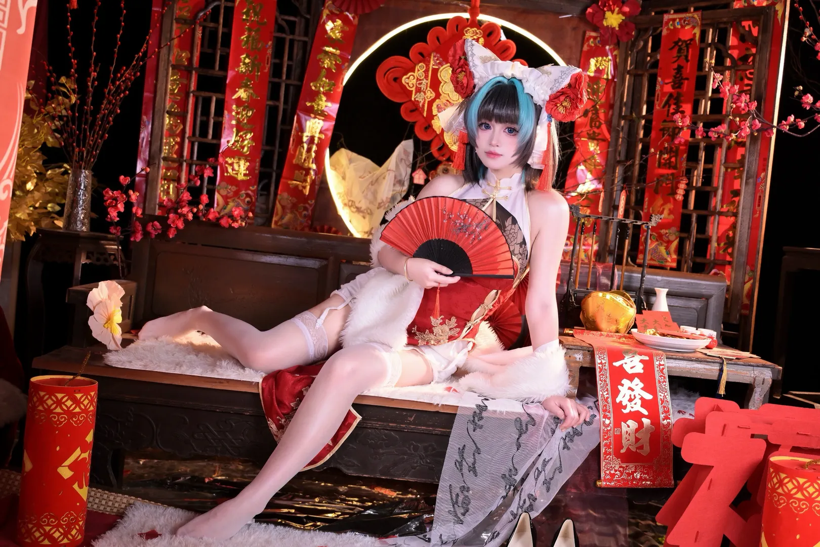 【チェシャー コスプレ】アズールレーン 新春チャイナドレス、お正月気分満載の開幕本編 - 4 枚目