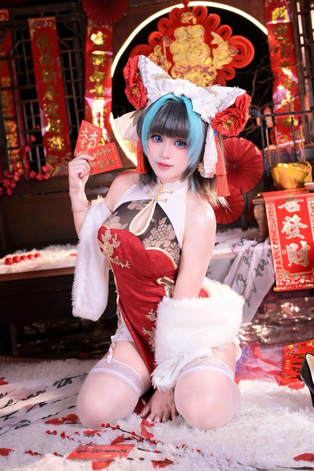 【チェシャー コスプレ】アズールレーン 新春チャイナドレス、お正月気分満載の開幕本編 - 5 枚目