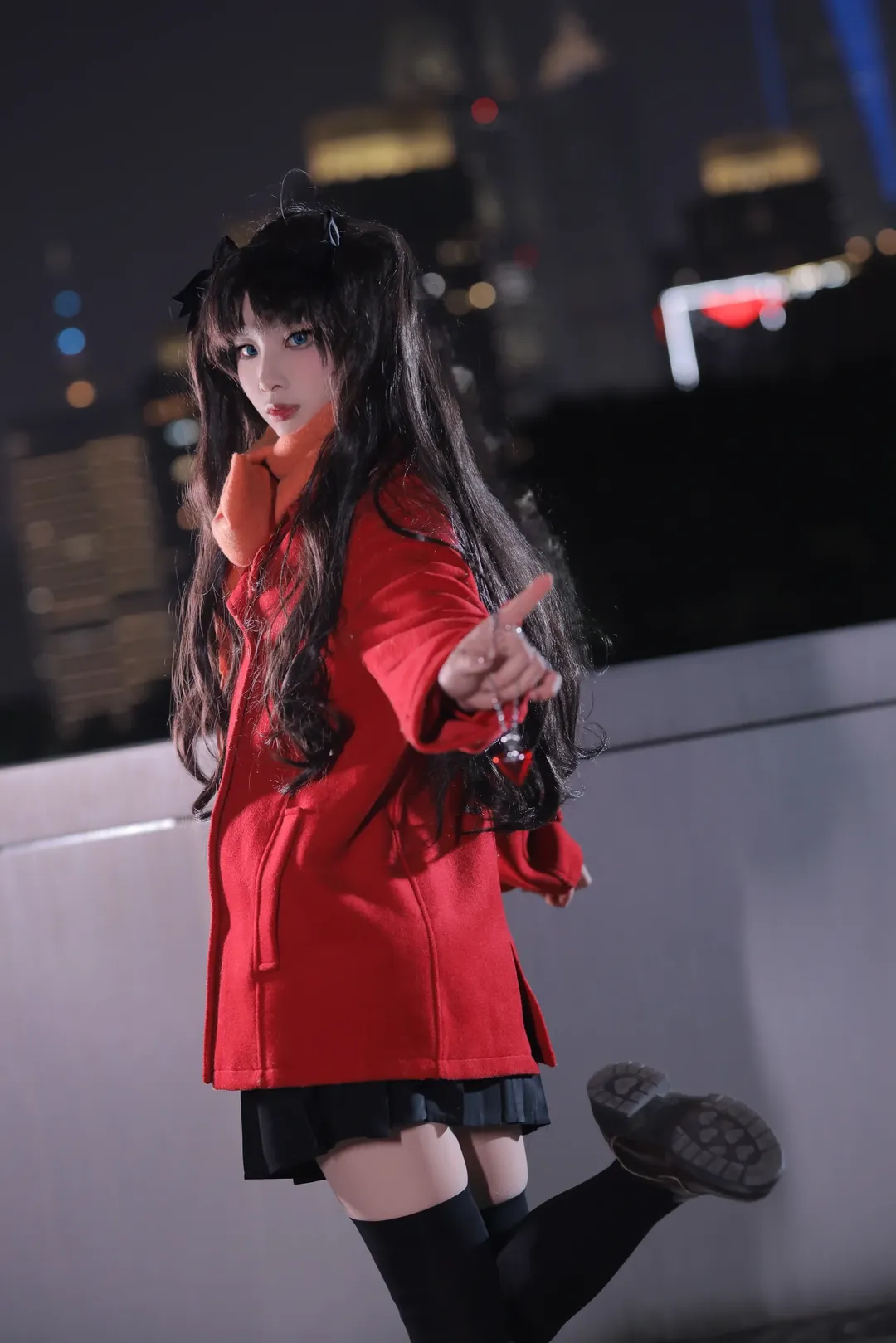 【远坂凛cos】Fate/stay night的弓凛夜景拍档