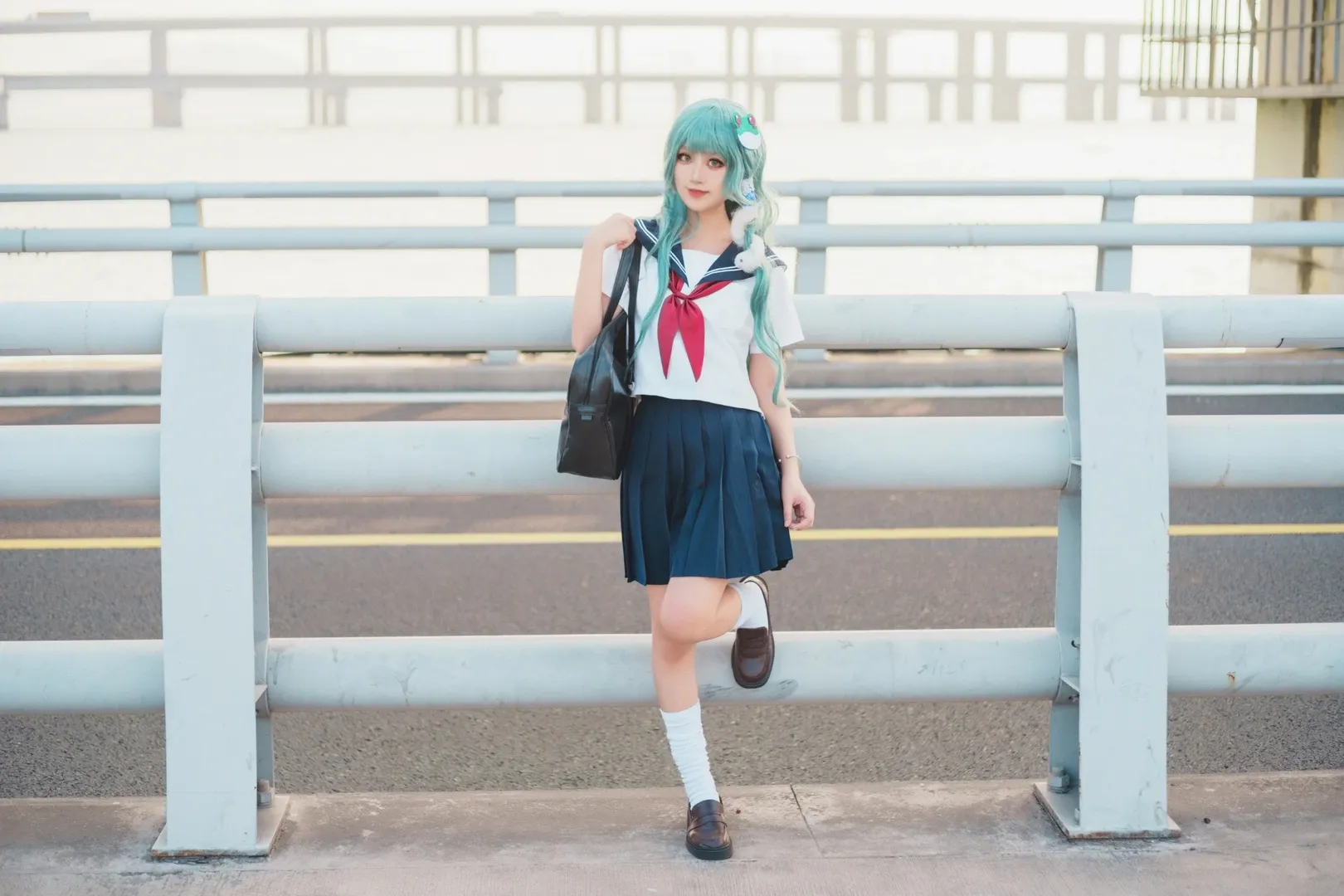 【东风谷早苗cos】海边现世JK的日常氛围感