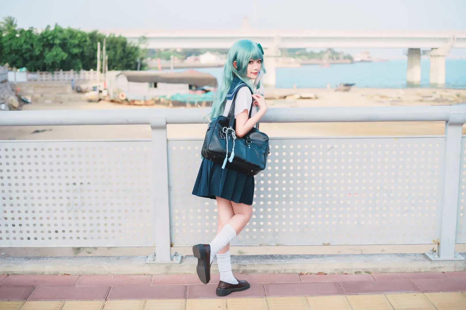 【东风谷早苗cos】海边现世JK的日常氛围感 - 第 2 张