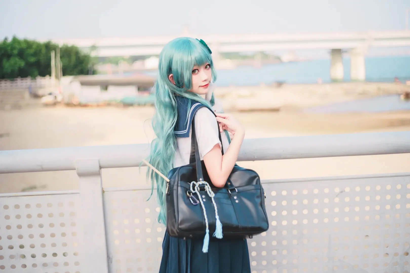【东风谷早苗cos】海边现世JK的日常氛围感 - 第 3 张