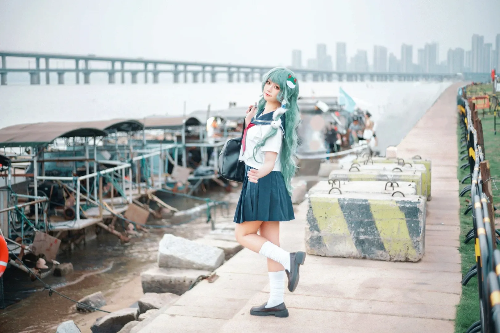 【东风谷早苗cos】海边现世JK的日常氛围感 - 第 4 张