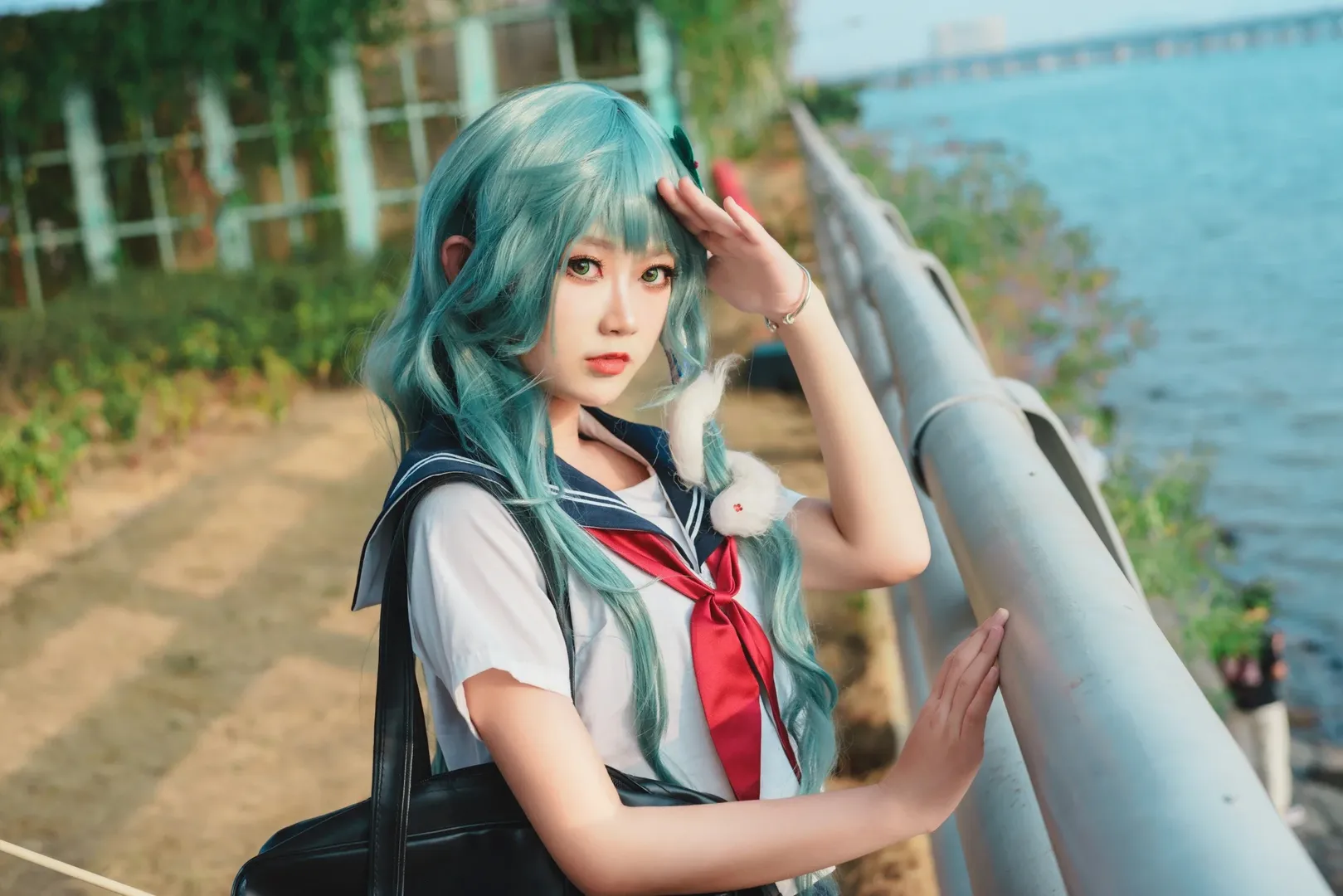 【东风谷早苗cos】海边现世JK的日常氛围感 - 第 9 张
