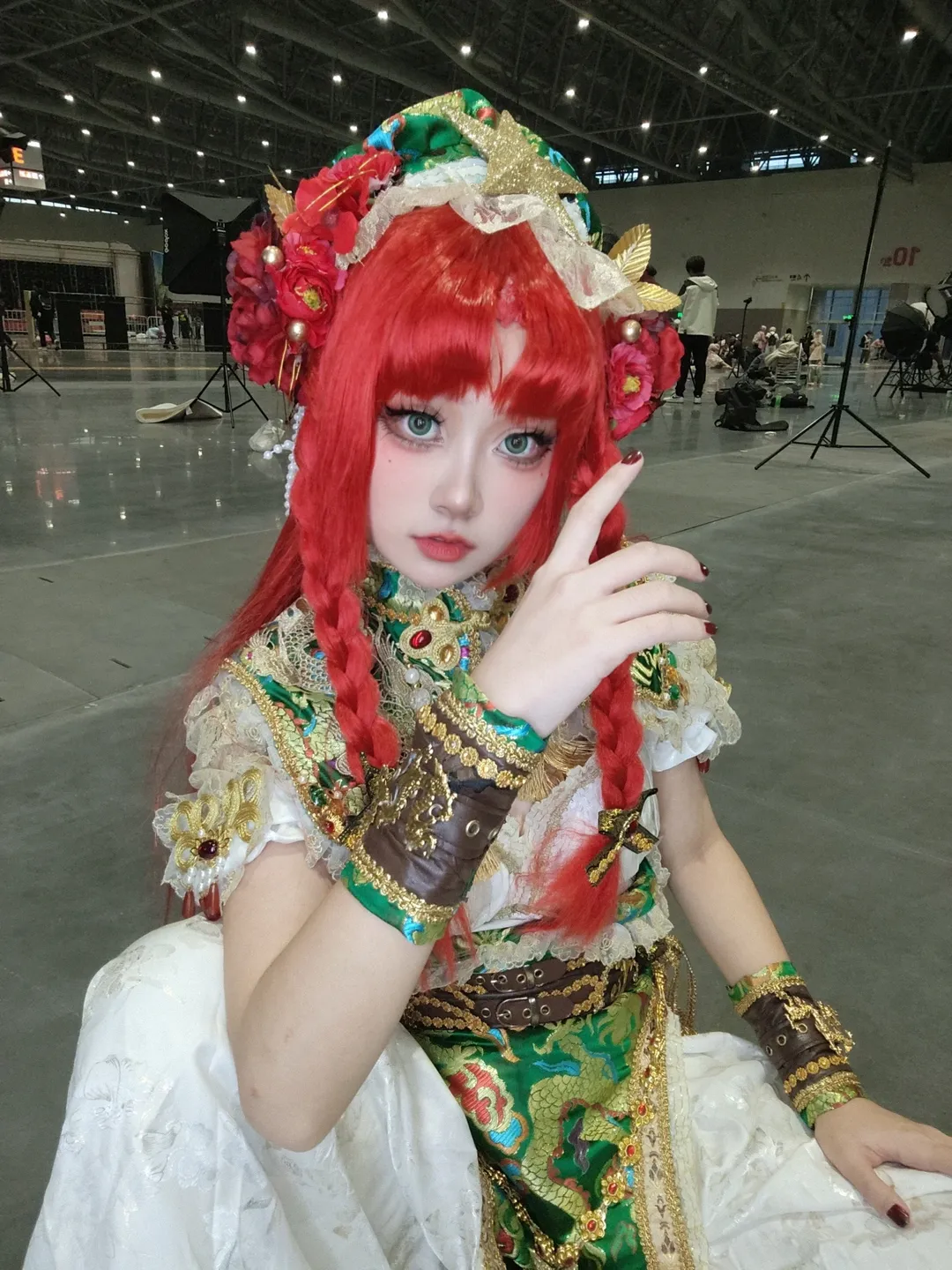 【红美铃cos】东方project红发门番的漫展实录